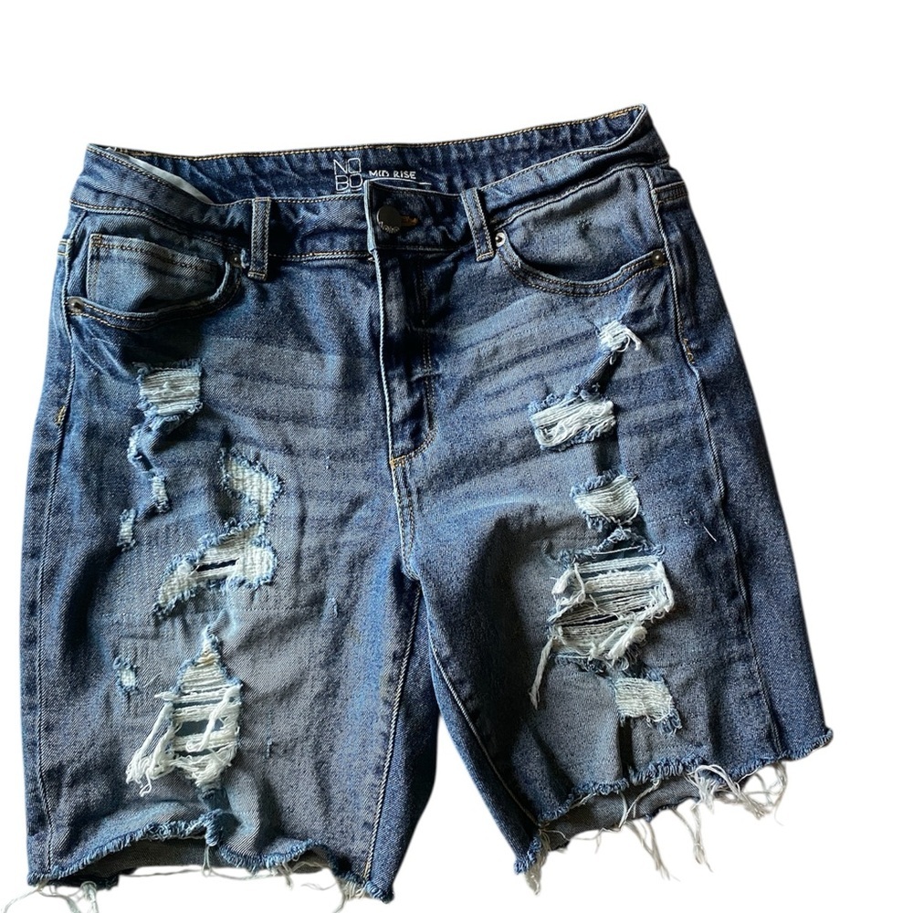 NOBO EUC DISTRESSED MID-RISE DENIM SHORTS SZ 11